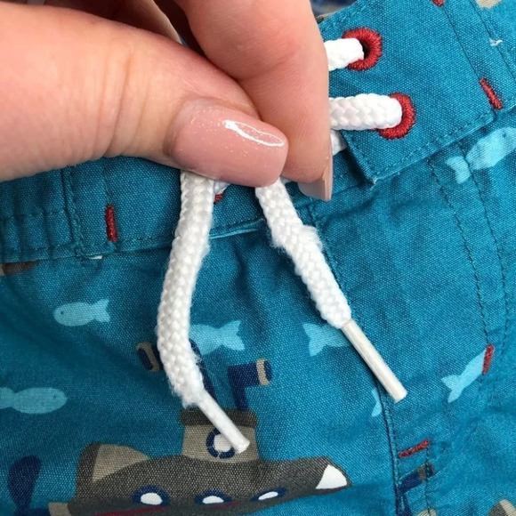 Janie and Jack swim trunks blue submarine size 0-3 months - Picture 7 of 8
